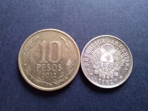 Moneda Argentina 10 Centavos 1882 Plata Km 26 (c1 Classic)