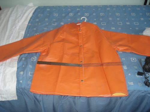 Casaca Impermeable Seguridad Industrial Naranja Manga Larga