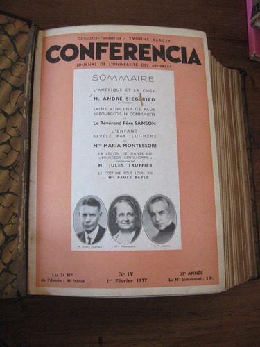 Conferencia Revista Literaria Francia 1937 21 Números E10