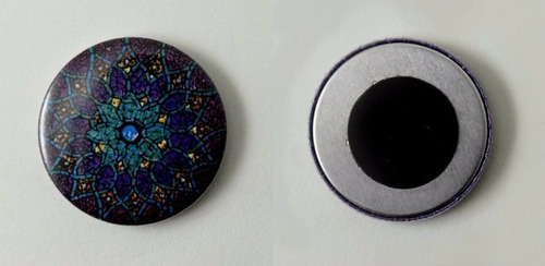 Button Imã De Geladeira 65mm (100 Buttons Desmontados)