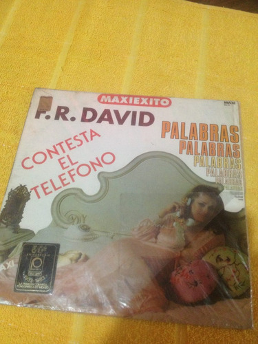 F R David Palabras Disco De Vinil Acetato Lp Original 