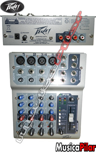 Consola Mixer Peavey 6 Efectos Pv6 Musica Pilar