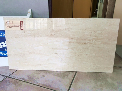 Ceramica 30x60 Beige Pulido Antimancha Constantino 1era Baño