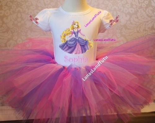 Fantasia Enrolados Rapunzel Tutu Personalizada