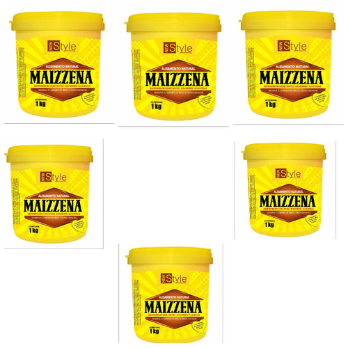 6 Máscara De Hidratação Maizzena New Style Profissional 1kg