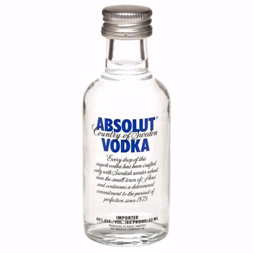 Absolut Vodka Miniatura 50 Ml (botellita Licor Original)