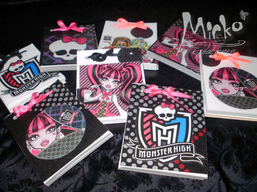 Monster High Anotadores 40 Hojas Souvenir Pack X 10 Oferta!!