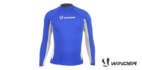 Camiseta Lycra Fun Dive Winder Manga Longa - Azul - L