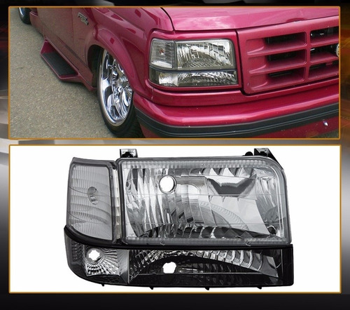 Ford Bronco 1992 - 1996 Juego Faros Y Cuartos Lente Claro