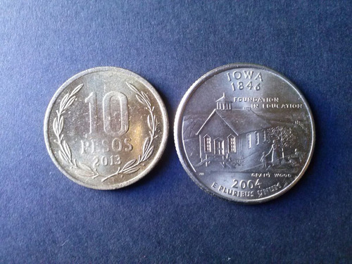 Moneda Estados Unidos Quarter Dollar Níquel 2004 Ceca P Iowa