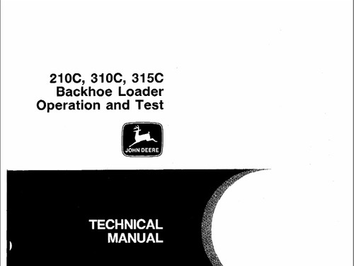 Manual De Servicio John Deere  210c 310c 315c