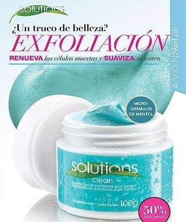 Crema Facial Exfoliante C/mentol. Solutions.piel Fresca!avon