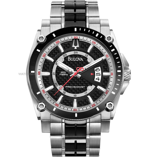 Relógio Bulova 98b180 Precisionist Orig Anal Silverblck