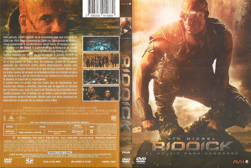 Riddick Dvd 2013 Vin Diesel Jordi Mollà Matt Nable Ficcion