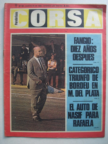 Revista Corsa N° 19 - John Surtees - Fangio - Nasif - Bordeu