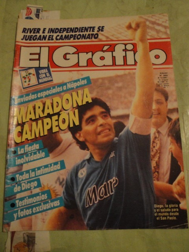 El Grafico 3682 Maradona Napoli Prost Boca Independiente