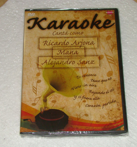 Karaoke Arjona, Mana, Alejandro Sanz Dvd Nuevo / Kktus