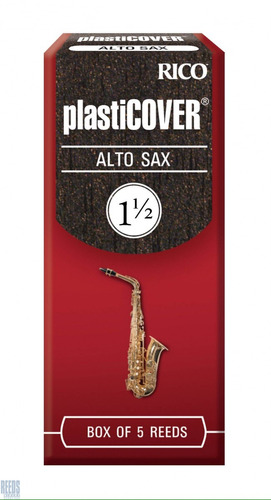 5 Cañas Plasticover Rico Para Saxofon Alto # 1.5 Princntes