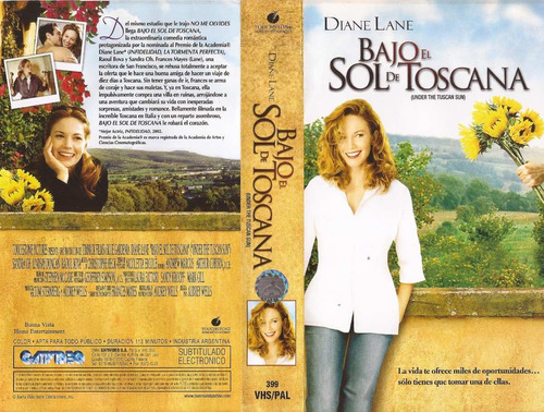 Bajo El Sol De Toscana Vhs Diane Lane Under The Tuscan Sun