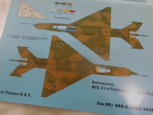 Mig 21 Mf Fishbed 1/32 Decal Tiger Wings N.6814