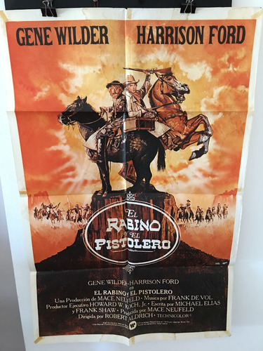 Afiche De Cine Original - El Rabino Y El Pistolero