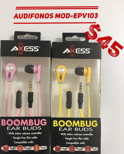 Imagen 1 de 1 de Audifonos Axess Color