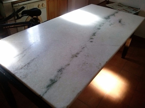 Mesa De Madera Con Tope De Marmol De Carrara