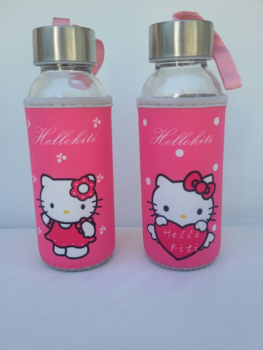 Botella Hello Kitty Con Tapa Y Funda De Neoprene