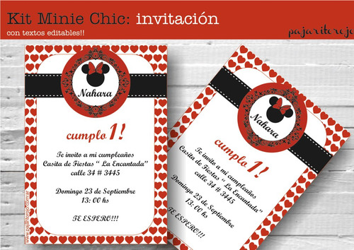 Kit Minnie Chic Rojo
