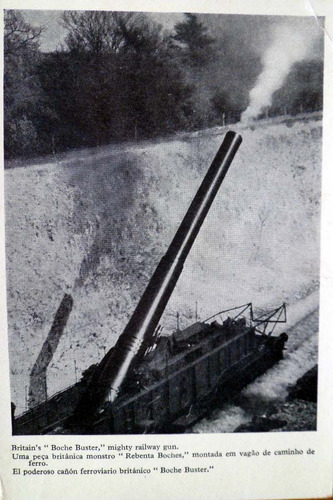 Postal Segunda Guerra Mundial Cañon Boche Buster Tren 1941