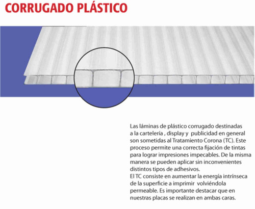 Oferton Plancha Placa Corrugado Plastico 50x68 Cm