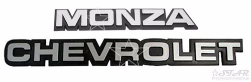 Emblema Monza + Chevrolet - 1986 À 1990 - Modelo Original