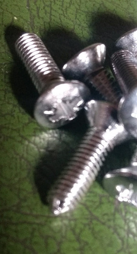 40 Tornillos Cromados 11x 5 Mm Cabeza Cruz Fresada Milim.