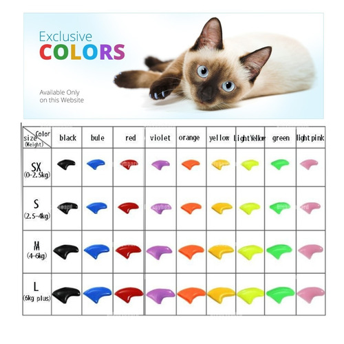 Imagen 1 de 6 de ¡ Protector De Uñas T. M Para Gatos Transparente Nail Caps !