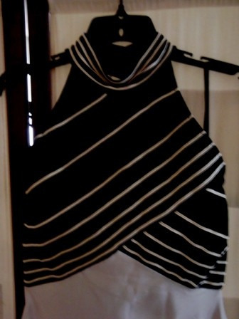 Remato Elegante Vestido Fiesta Largo T'-8 Usa Beige Y Negro
