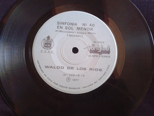 Single Waldo De Los Rios Serenata N° 13 En Sol Mayor