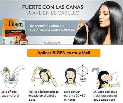 Tinte Natural Bigen Para Cabello Cubre Canas / Sin Amoniaco