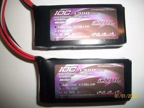 Baterías Life Para Receptor 1300 Mah 6.6v 10c Descarga