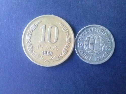 Moneda Australia 3 Pence 1942 Plata (c15)