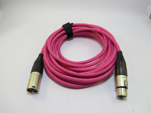 Cabo De Microfone Xlr Colorido Conector Amphenol Colorido 3m