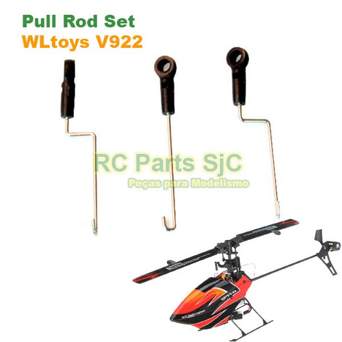 Linkagem Servos Pull Rod Set Helicoptero V922 Wltoys Fbl100