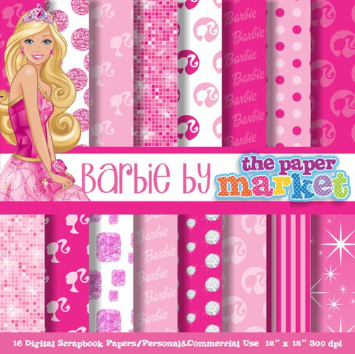 Kit Imprimible Pack Fondos Barbie 2 Clipart 32