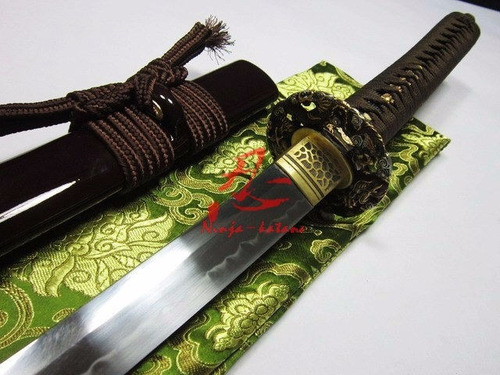 Espada Japonesa Samurai Katana Com Fio Forjada Aço Aisi 1095