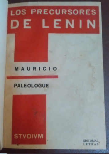 Los Precursores De Lenin Maurice Paleologue