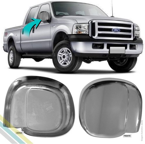 Aplique Retrovisor F-250 F-350 1999 A 2012 Capa Cromada