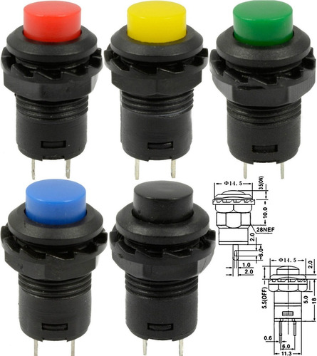 Pulsador Interruptor Para Electronica Todos Modelos Y Color