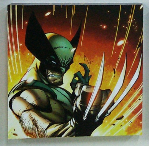 Mini Quadro De Madeira Marvel X-men Logan Wolverine