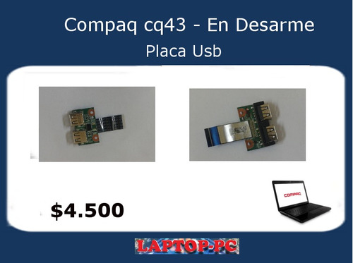 Placa Usb Compaq Presario Cq 43 - En Desarme