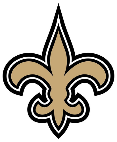 Adesivo New Orleans Saints Nfl - Vinil Brilho 12x15cm