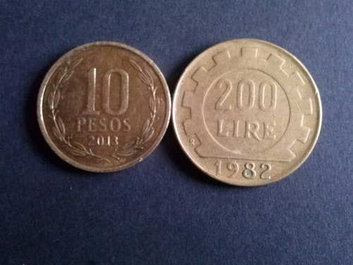 Moneda Italia 200 Liras Bronce 1982 (c21)